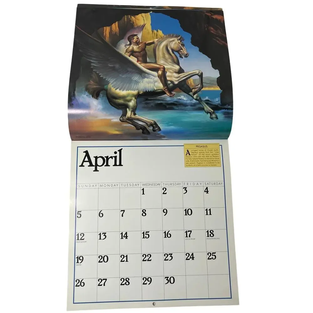 1992 Boris Vallejo Mythology Calendar Unused same dates again in leap year 2048
